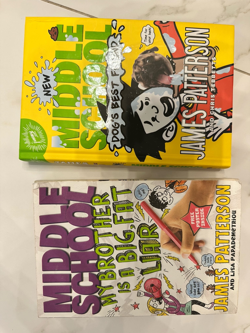 Graphic Kids Hardcover Books - Bright Yellow & White Covers